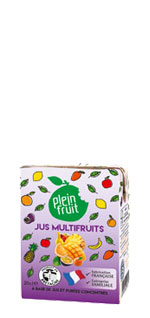 Jus multifruits en brique