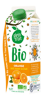 Plein Fruit jus d'orange bio, 100% fruit pressé