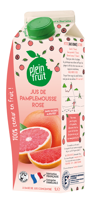 Jus de pamplemousse rosé