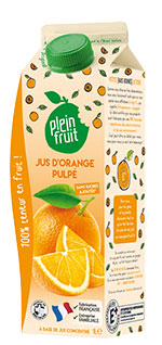 Plein Fruit jus d'orange pulpé, 100% fruit