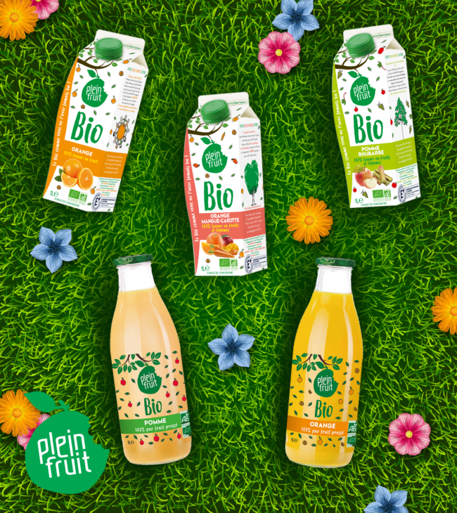 PF-bio Plein fruit, des jus de fruit bio
