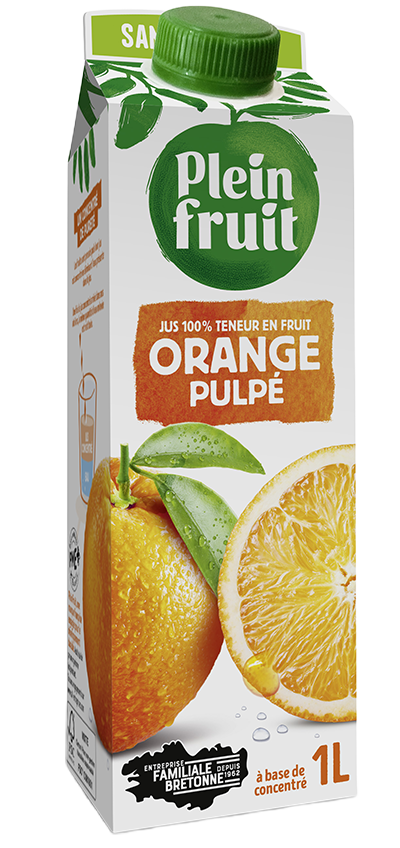Jus d'orange pulpé 1L