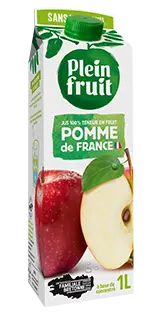 Jus de pomme de France Plein Fruit brique d'un litre