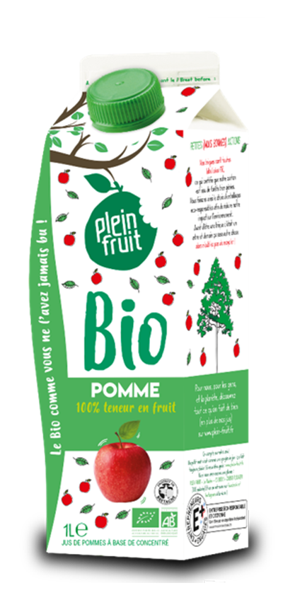 Jus de pomme BIO 1 L - Plein Fruit