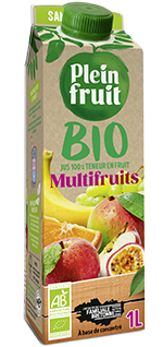 jus multifruits BIO, brique d'un litre Plein Fruit