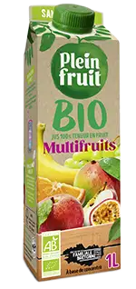 jus multifruits BIO, brique d'un litre Plein Fruit