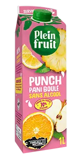 Nectar punch sans alcool, le pani boulé a une teneur en fruit de 70% minimum.
