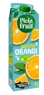 Nectar orange Plein Fruit, brique d'un litre